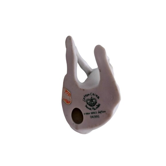 Vintage Lefton Unicorn Figurine Lucky Irish Shamrock 1985 Porcelain Bisque - Picture 4 of 9